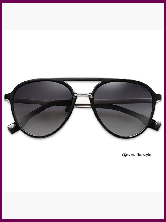 Retro Aviator Polarized Sunglasses with Plastic&Metal Frame main image 6